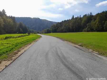 Asfaltiranje cestišča Buč - Hruševka